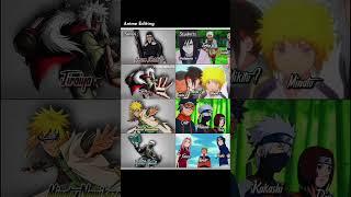 Hiruzen Sarutobi Jiraiya Minato Namikaze Kakashi Hatake #anime #animieeditz #shortvideo