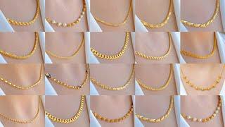 Latest 22kt gold chains with weight and price | Gold Chain collection 2022