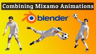 How to combine and edit Mixamo animations in Blender?