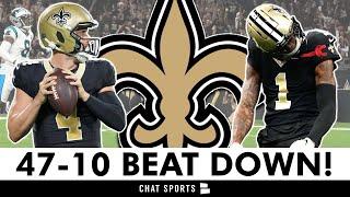 INSTANT REACTION! Saints vs Panthers NFL Week 1 BLOWOUT Ft Alontae Taylor, Alvin Kamara & Derek Carr