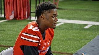 Ohio State's Denzel Ward, Cam Burrows, and James Clark 8-14