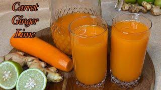 Carrot, Ginger & Lime Juice//Immune Booster// Glowing Skin, Better Eyesight.