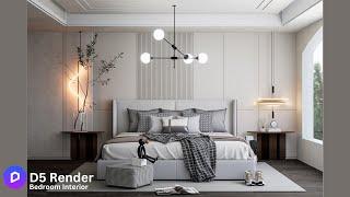 How to Create Bedroom Interior Design in D5 Render Beginner Step by Step Tutorial