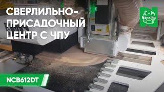 Сверлильно присадочный центр с ЧПУ Nanxing NCB612DT. Фрезерование по плоскости на станке Нансинг