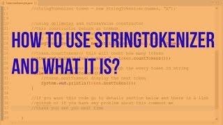 How to use StringTokenizer - implementation and introduction