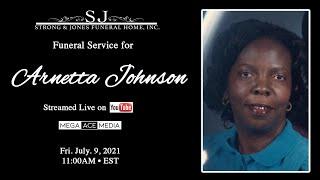 Arnetta Johnson Memorial Service