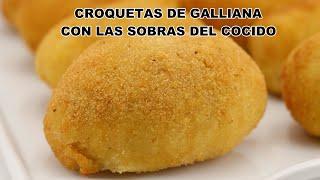 Chicken croquettes with leftover stew, a recipe by Javier Romero for family cooking.