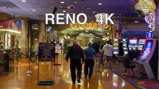 [4K] RENO Downtown Casino Walk, Nevada, USA - Circus, Silver Legacy,  Eldorado - One Random Walk