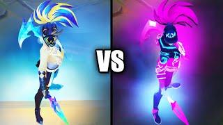 KDA ALL OUT Akali vs KDA Akali Epic Skins Comparison (League of Legends)