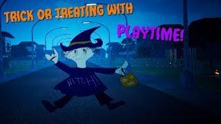 TRICK OR TREATING WITH PLAYTIME! (Baldi's Unreal Basics Halloween Update!)