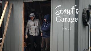 Convert Shed into Motorcycle Garage - Scout's Garage Part 1