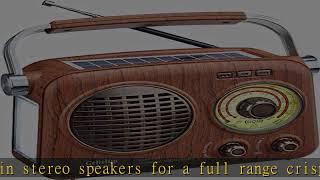 Gelielim Retro Radio Bluetooth Speaker with Clear Sound, Portable Radio AM FM Shortwave Radio with