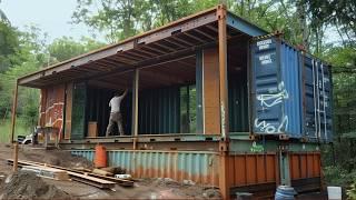 Man Builds Amazing DIY Container Home with a Rooftop Terrace  | Low-Cost Housing @Fabricatusueno