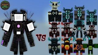 Titan TV Man (Upgrade) vs Warden Plus | Minecraft Bedrock | Mob Battle