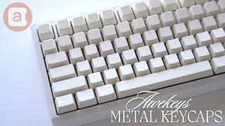 New & Limited! Metal Keycaps by Awekeys - Retro80s Cream Beige