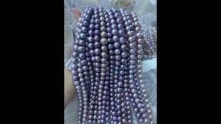 11.5-14mm edison round purple color perfect pearl strand #jewelry #necklace #diy #pearl#edison#beads