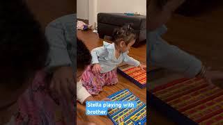 Stella playing with brother #baby #stroller #babyandtoddler #toddlers #stella #cutebaby #cute