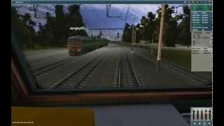 Trainz-Mp: Тепловоз 3М62У на станции Борисполь