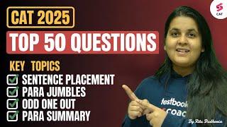 CAT Exam 2025 Prep | CAT 2025 VARC Preparation | Top 50 Questions of CAT VARC | Ritu Dudhoria
