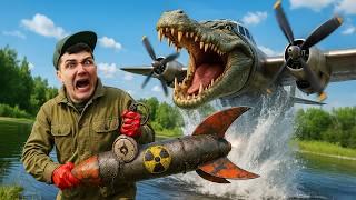 Found BOMBARDIRO CROCODILO and a REAL BOMB Underwater While Magnet Fishing!