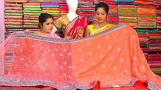 Peach Colour Pure Chiffon Saree || New Arrivals || Vanitha TV