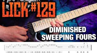 Lick #129 - Diminished Sweeping Fours