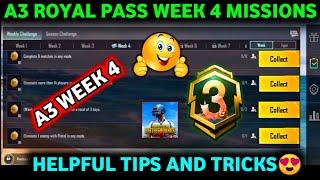 season c5s14 a3 royal pass week 4 mission )Pubg Mobile rp mission | pubg week 4 mission explain