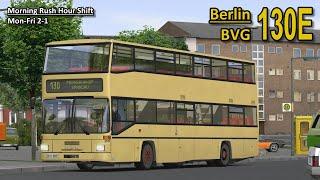 OMSI | Berlin | BVG 130E | Morning Rush Hour Shift | MAN SD202 (D86) | Normal Speed