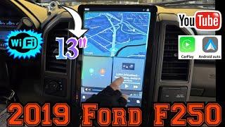 2019 Ford F250 13" wireless Carplay Android mirror cast Wi-Fi Netflix youtube