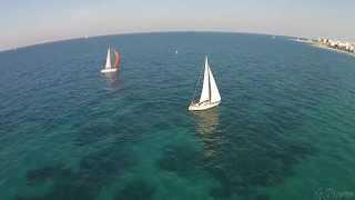 Sailing Race Rhodes Greece Aerial Video - Φθινοπωρινό Κύπελλο 2014