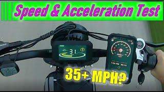 Yolin 1000W eBike - Speed & Acceleration Test - Alibaba