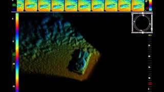 Real time 3D Echoscope ® imaging sonar survey of a sunken military tank.