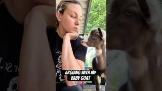 Arguing with My Baby Goat Part 1 #babygoats #goats #pets #farmanimals #shorts