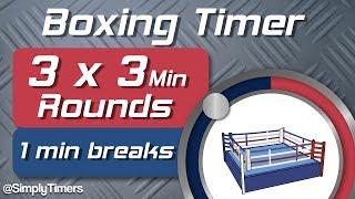 3 Round Boxing Match / Training Timer - 3 x 3min with 1 min Breaks