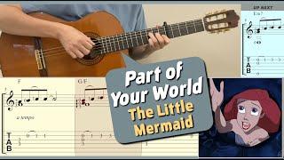 Part of Your World / The Little Mermaid (Guitar) [Notation + TAB]