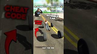 Invisible Car Cheat Code  In Indian bikes driving 3d  #shorts #ytshorts #gaming #videogame #gta