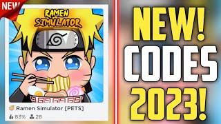 FUTURE CODES!! | *NEW* ROBLOX RAMEN SIMULATOR CODES 2023! (PETS)