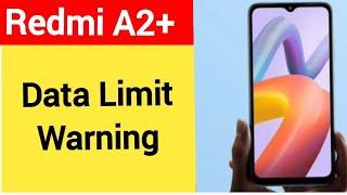 how to set data limit warning Redmi, Redmi A2+ me data limit kaise set karen