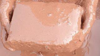 ASMR very soft sand and pure cement silk crunchy ️ dirt paste play dusty dipping crumble in 