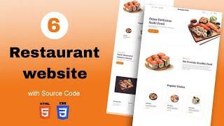 06 | Restaurant's Website 001 - HTML & CSS  || Landing Page | Frontend project