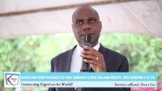 SHOCK AND GRIEF IN KIGEZI AS HON. KABAASA'S SON, BALAAM NSHUTI, DIES SUDDENLY AT 24