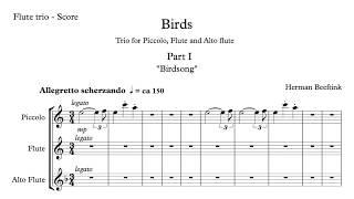 Herman Beeftink - "Birds"  Flute Trio (Complete)