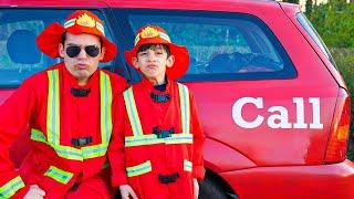 Jason and Alex Pretend Play with Fire Truck Story