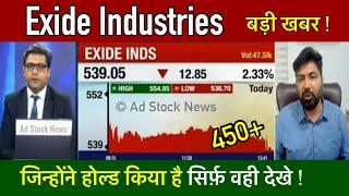 Exide industries share latest news,Hold or sell ? Exide industries stock analysis