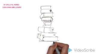 How to Draw a books / Как нарисовать книги