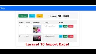 Laravel 10  Export/Import Data To Excel Part -2 Import data with image | Laravel  tutorial