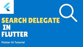 How add Search bar in Flutter App ? | Search Delegate in Flutter
