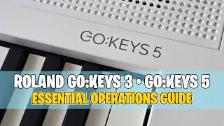 How to Use Roland GO:KEYS 3 & GO:KEYS 5