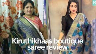 Kiruthikhaas boutique saree review ️Semi dola silk sarees️#radhilifestyle
