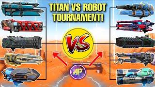  ROBOT VS TITAN WEAPONS TOURNAMENT || WAR ROBOTS WR || UPDATED COMPARISON ||